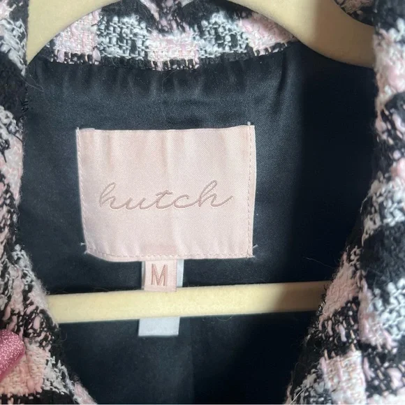 Anthropologie Hutch pink and black plaid blazer - Picture 6 of 6